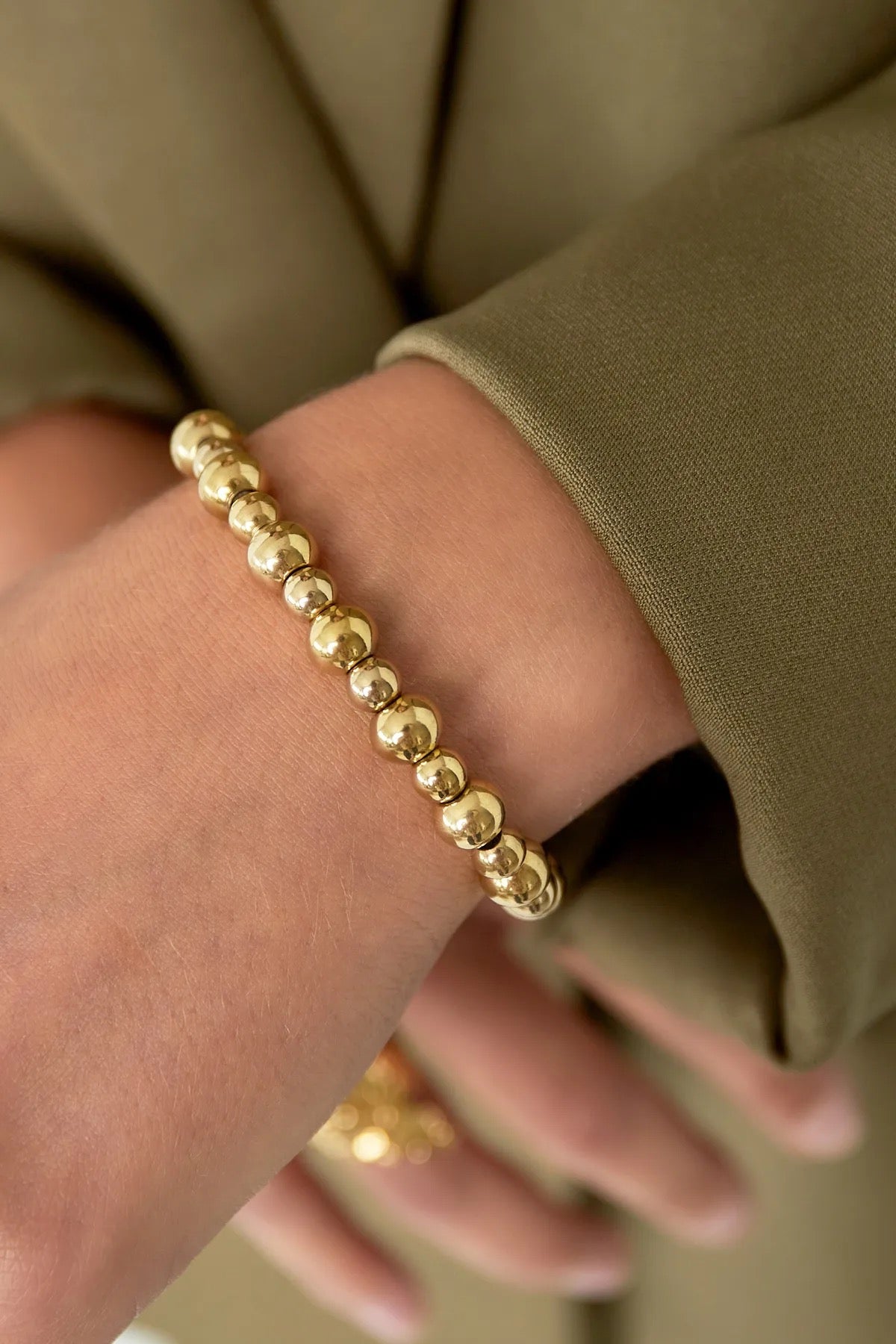 Big beads armband - goud
