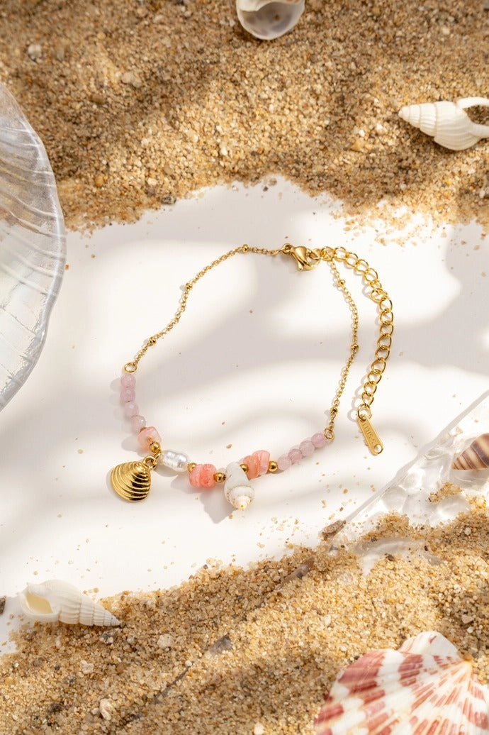 Light pink shell armband