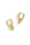 Shimmer heart oorbellen - goud