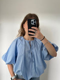 Bow blouse - blauw