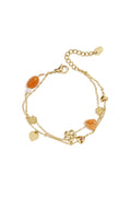 Double orange armband - goud