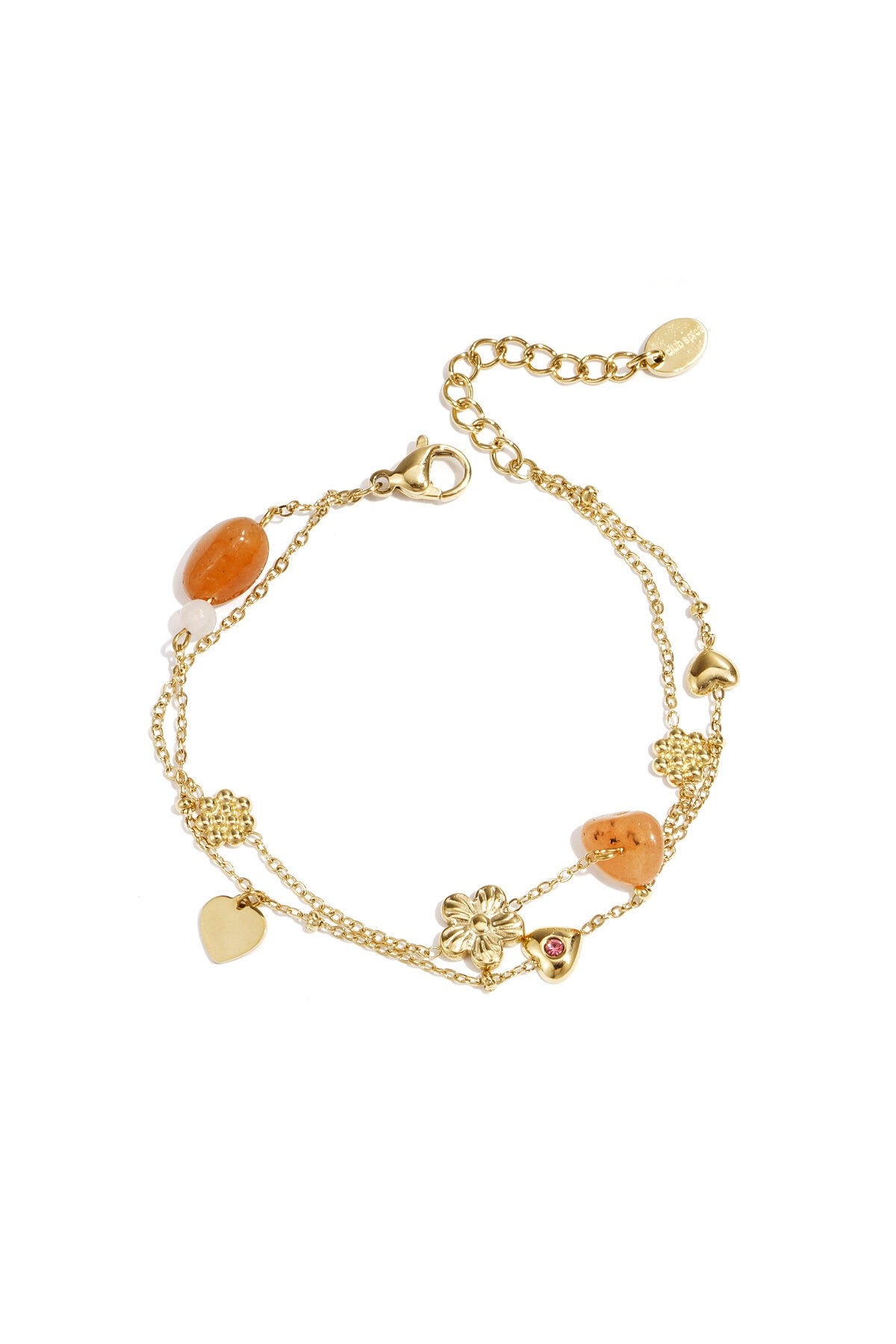 Double orange armband - goud