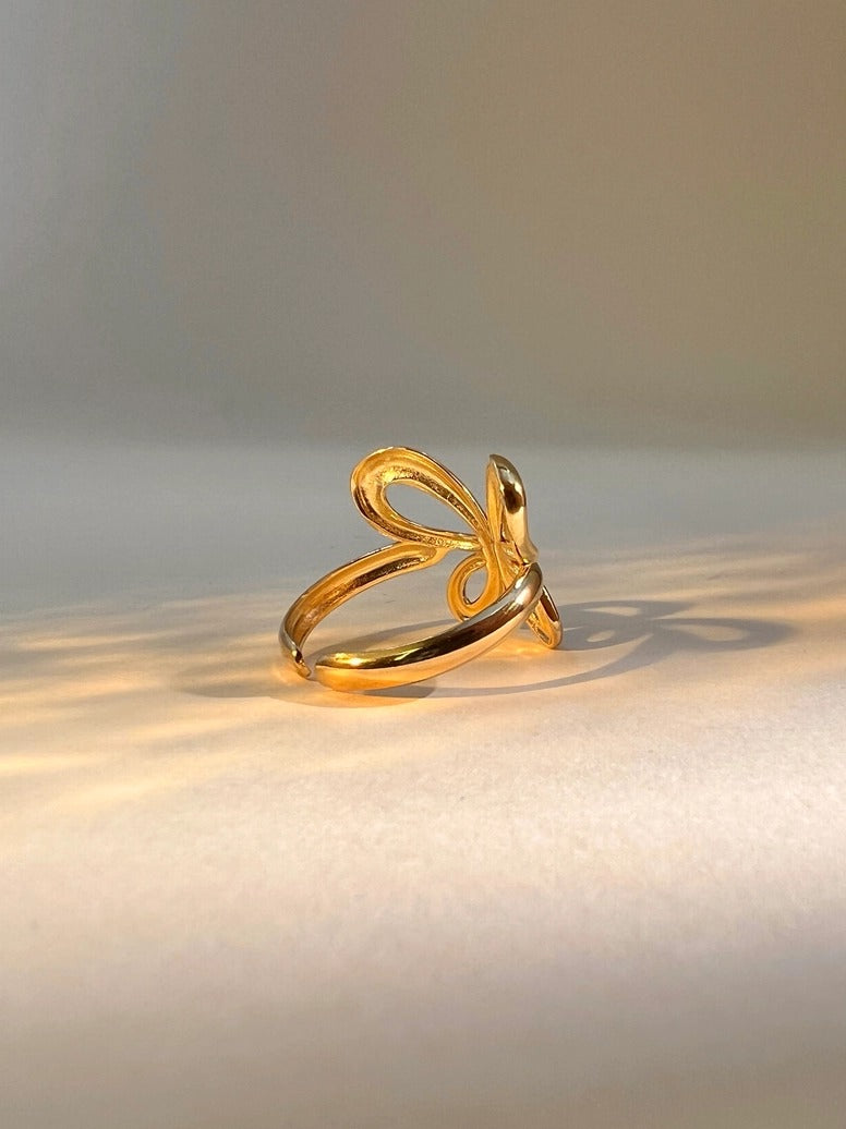 Butterfly ring - goud