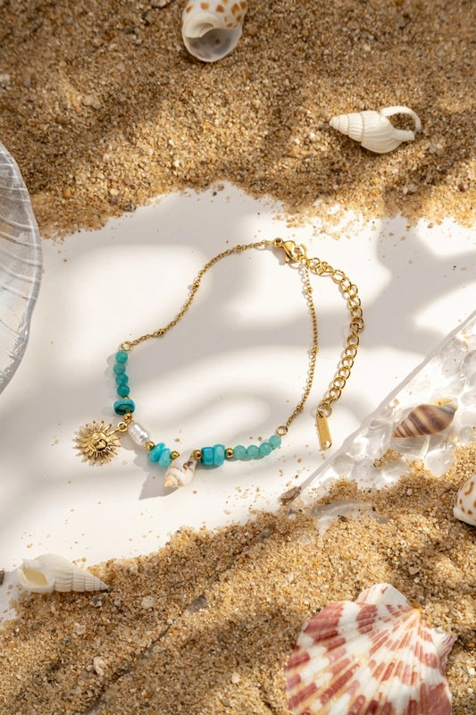 Turquoise shell armband