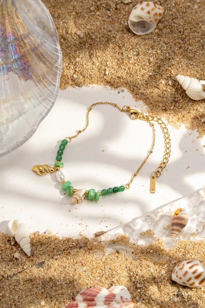 Green shell armband