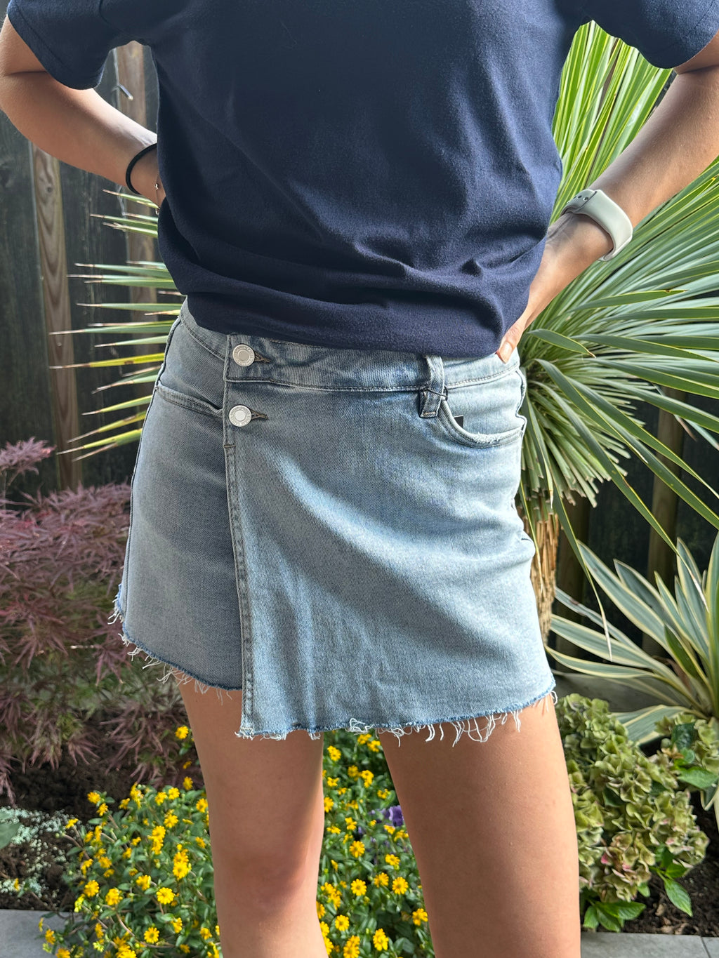 Denim skort