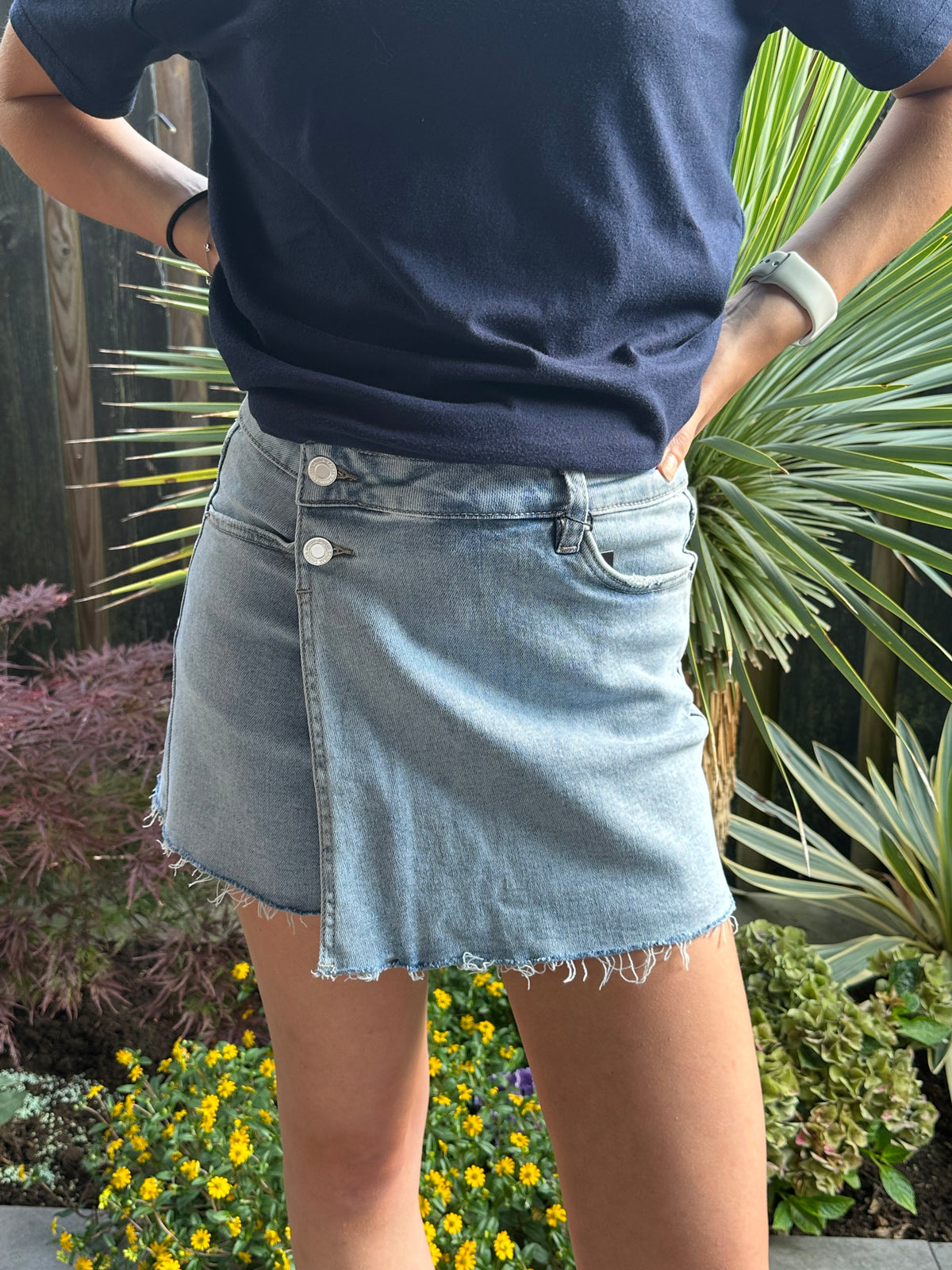 Denim skort
