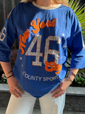 New york oversized tee - cobalt