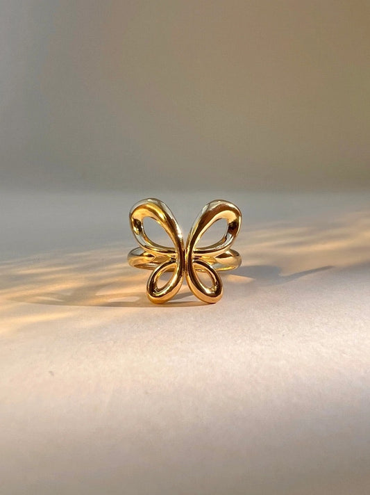 Butterfly ring - goud