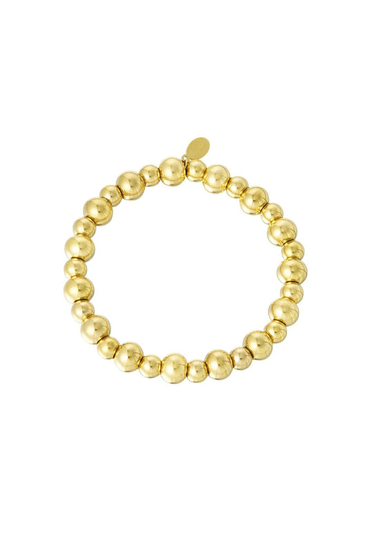 Big beads armband - goud