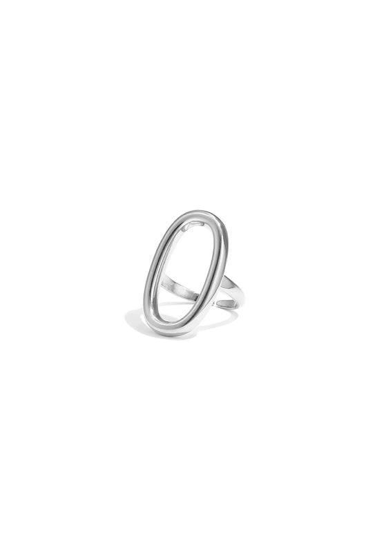 Oval ring - zilver