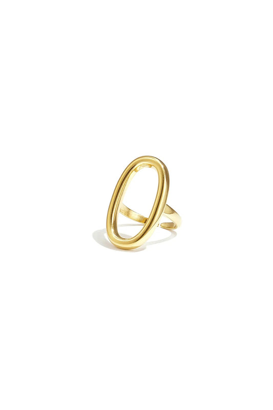 Oval ring - goud