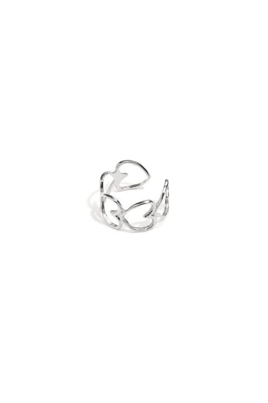 Loving heart ring - zilver