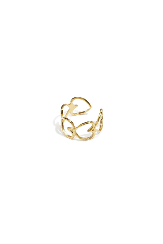 Loving heart ring - goud