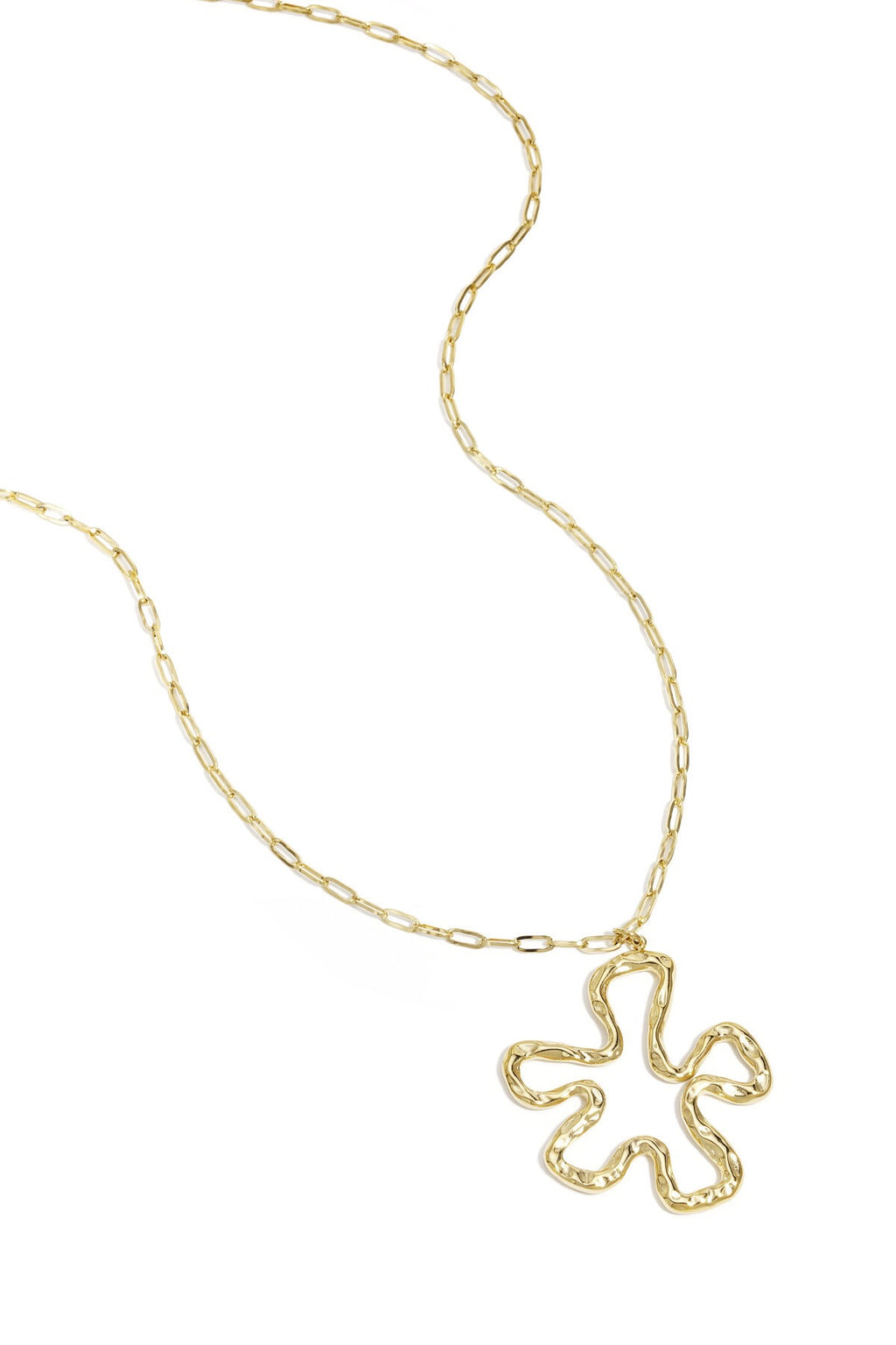 Big flower ketting - goud