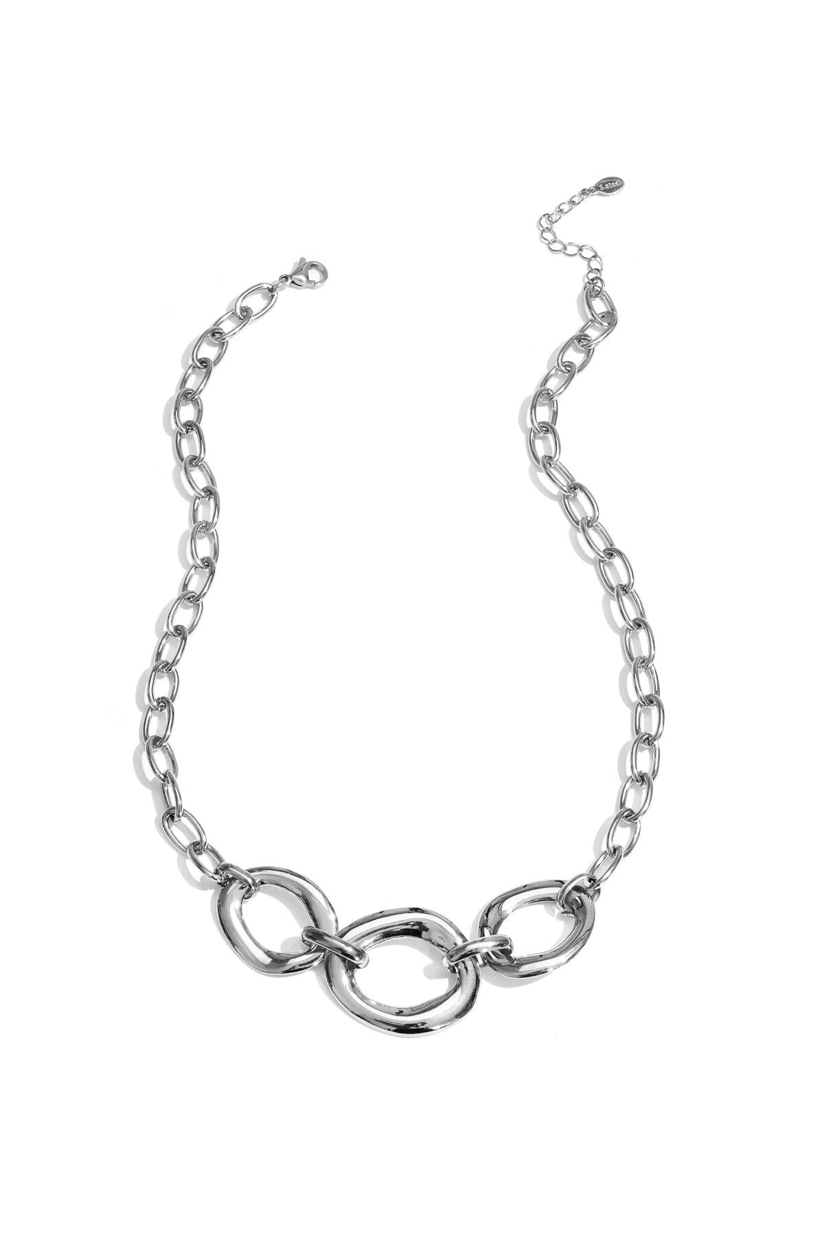 Chunky schakelketting - zilver