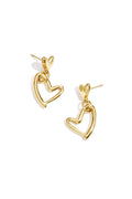 Hanging hearts oorbellen - goud