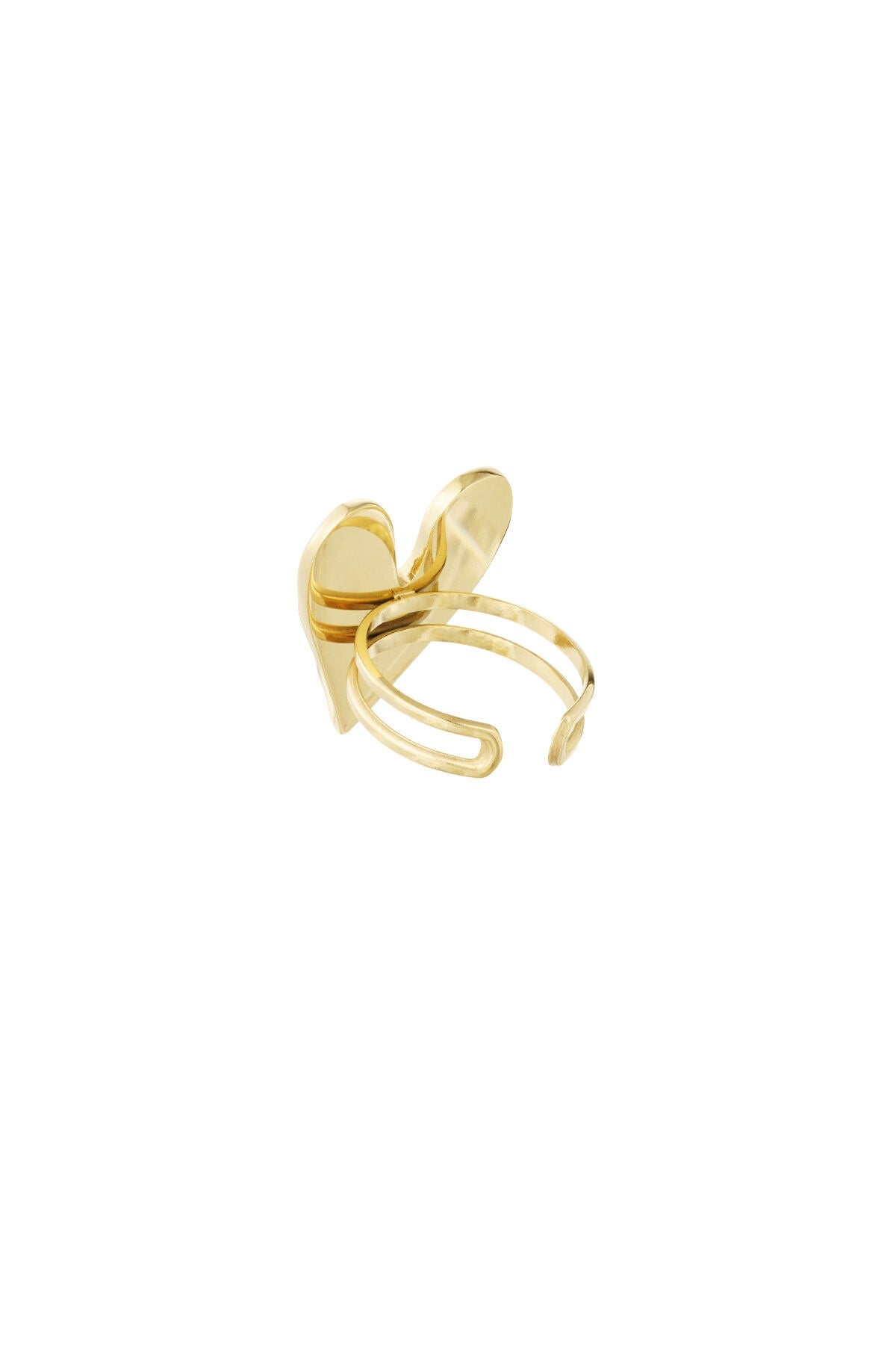 Big heart ring - goud