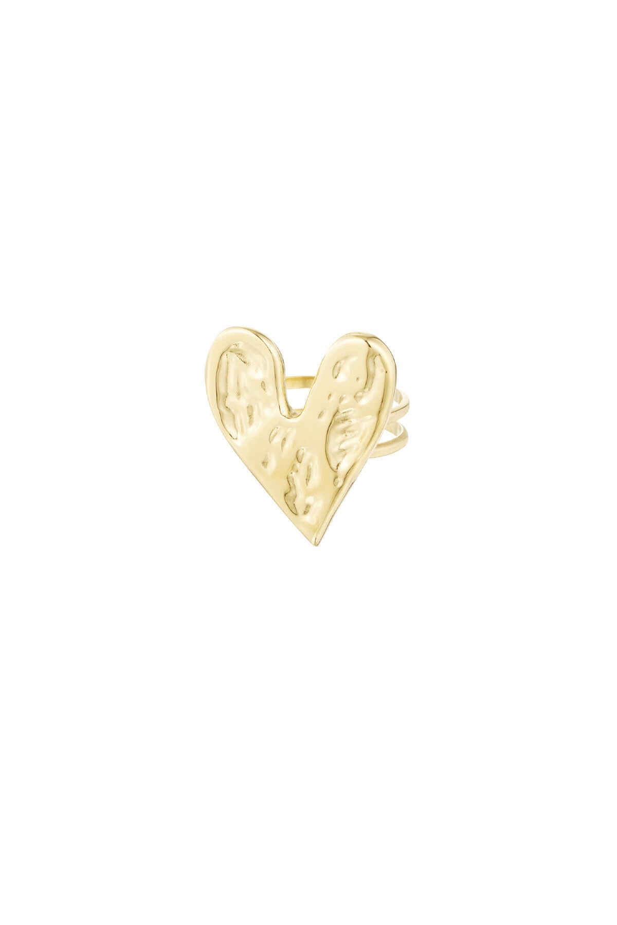 Big heart ring - goud