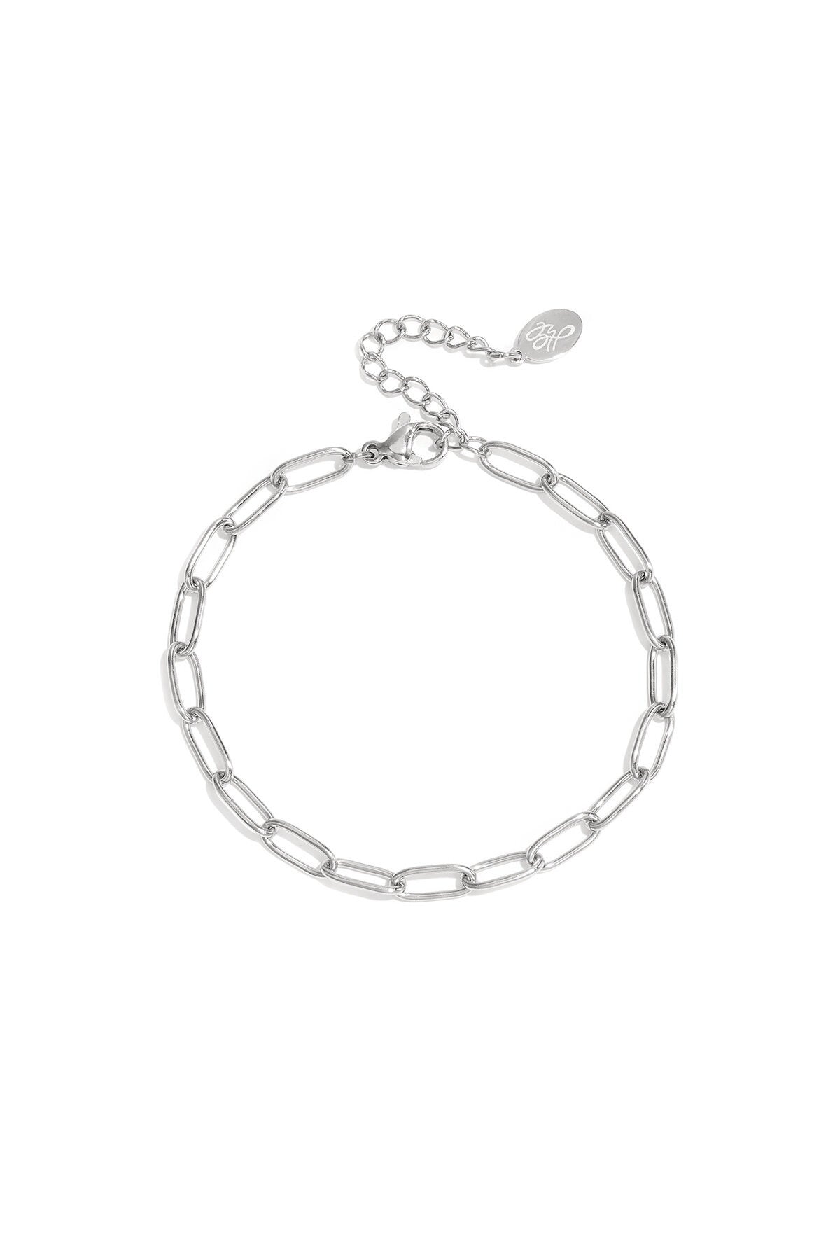 Basic schakelarmband - zilver