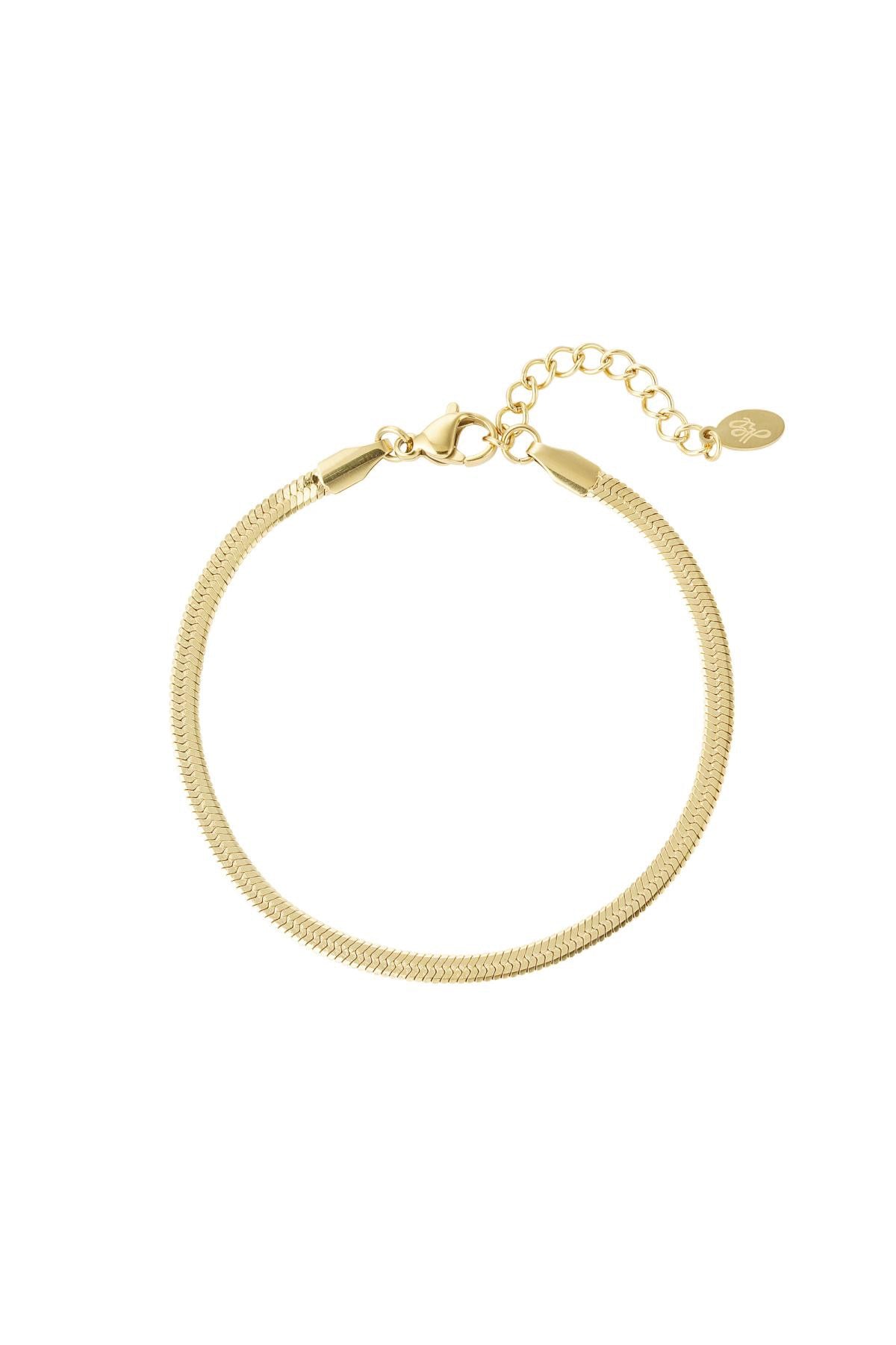 Snake chain armband - goud