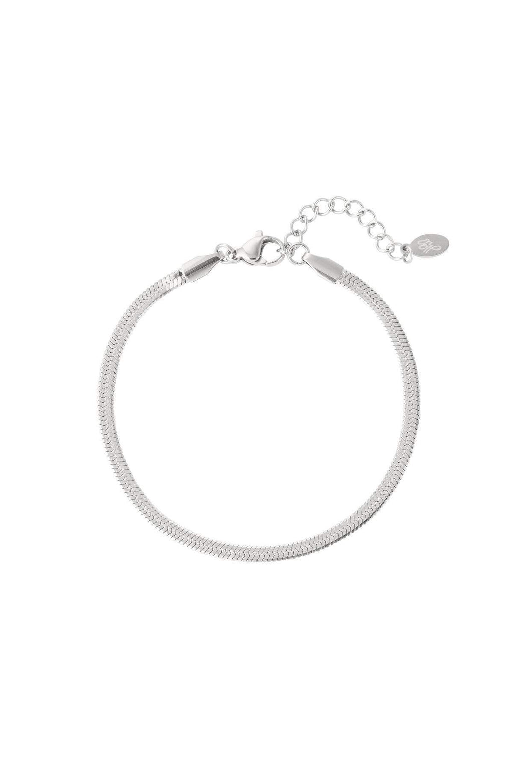 Snake chain armband - zilver