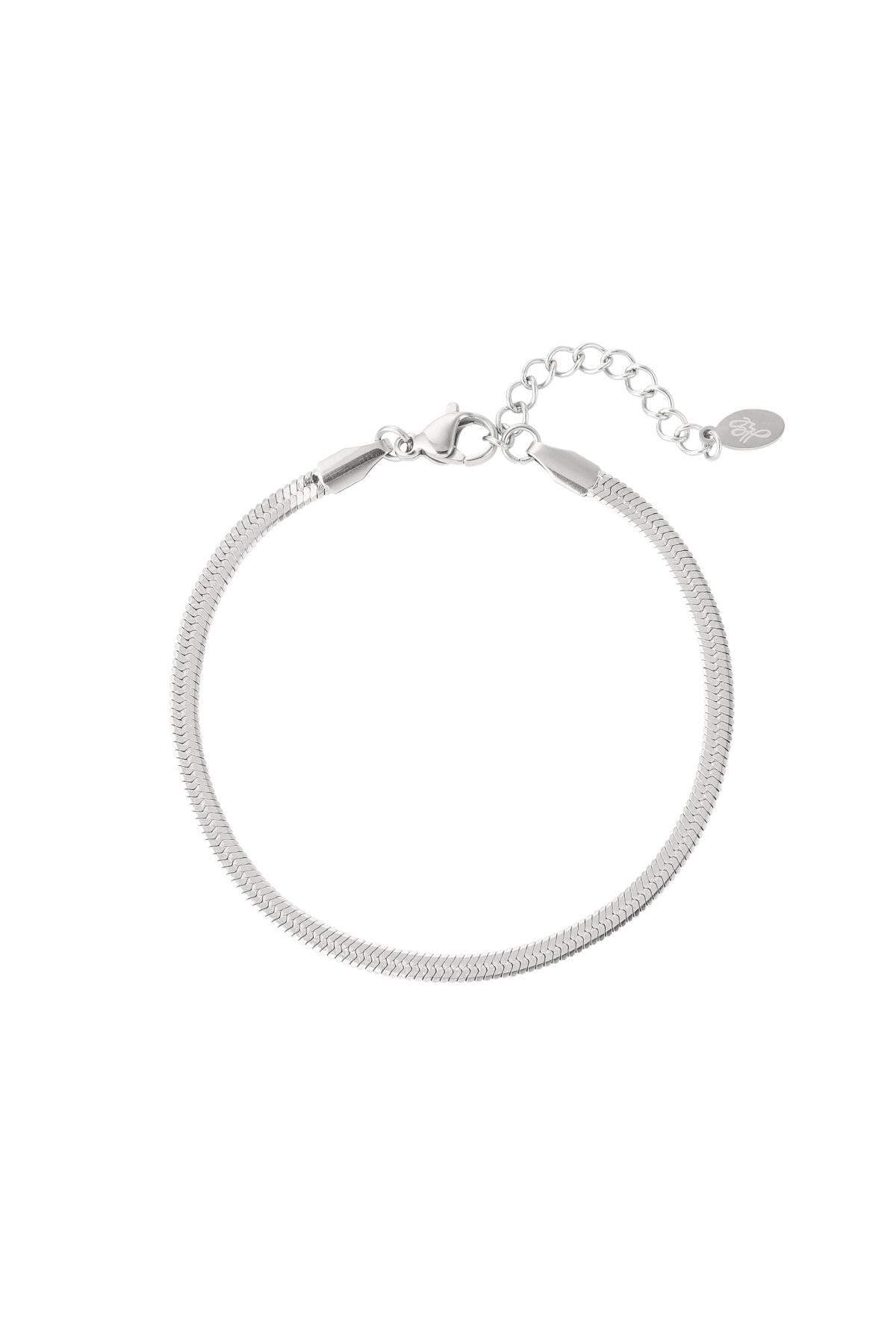 Snake chain armband - zilver