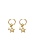 Pearl blossom oorbellen - goud