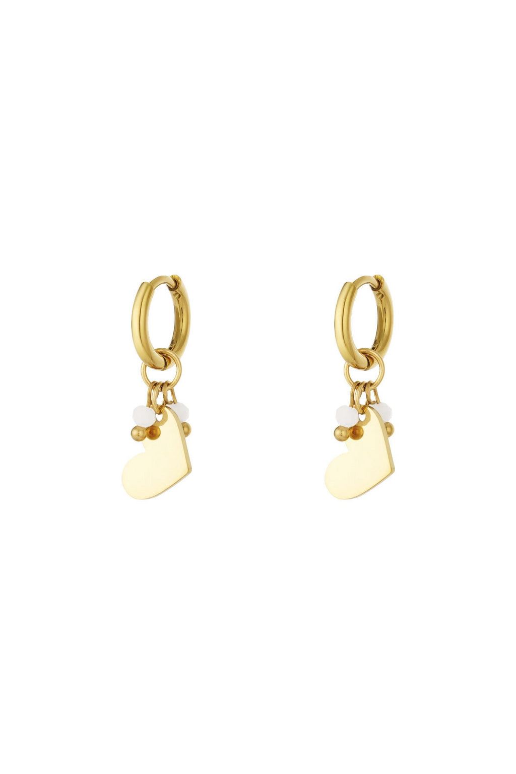 Mini heart oorbellen - goud