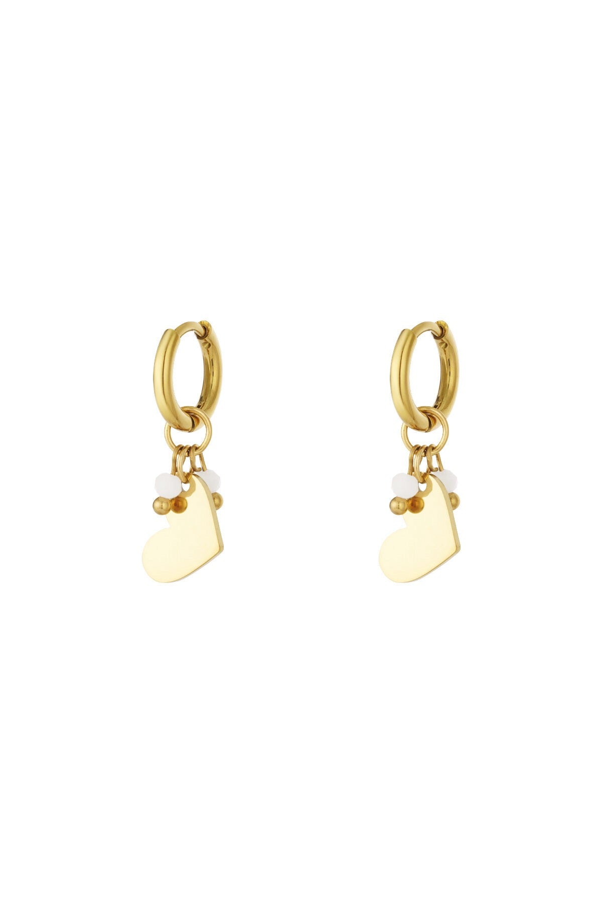 Mini heart oorbellen - goud