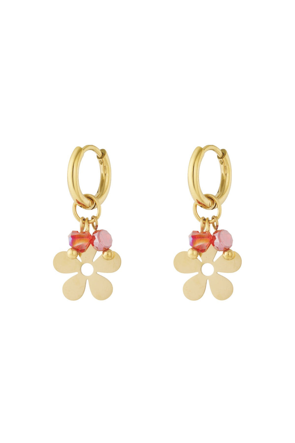 Mini flower oorbellen - goud