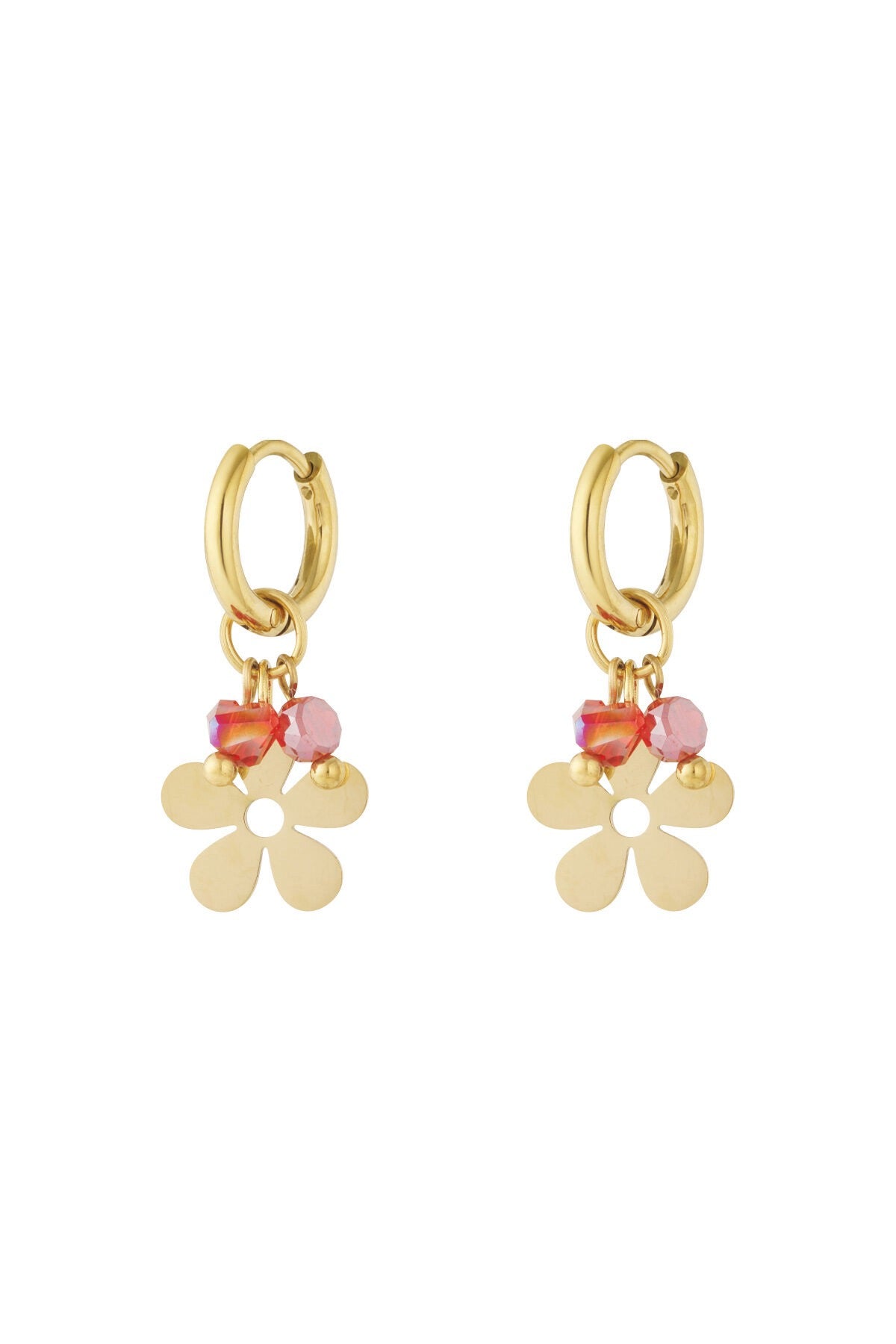 Mini flower oorbellen - goud