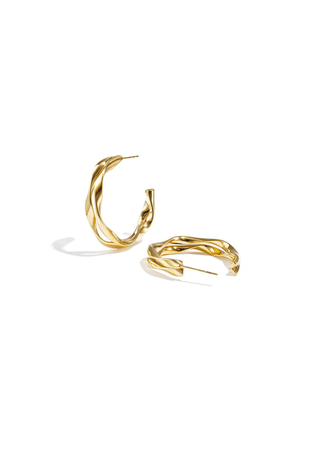 Twisted hoops - goud