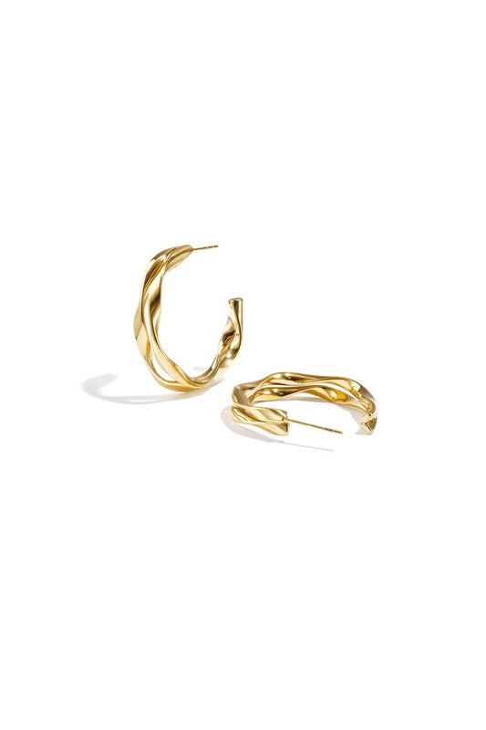 Twisted hoops - goud