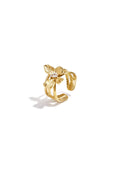 Flower stone ring - goud