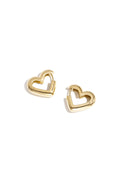 Heart shaped oorbellen - goud