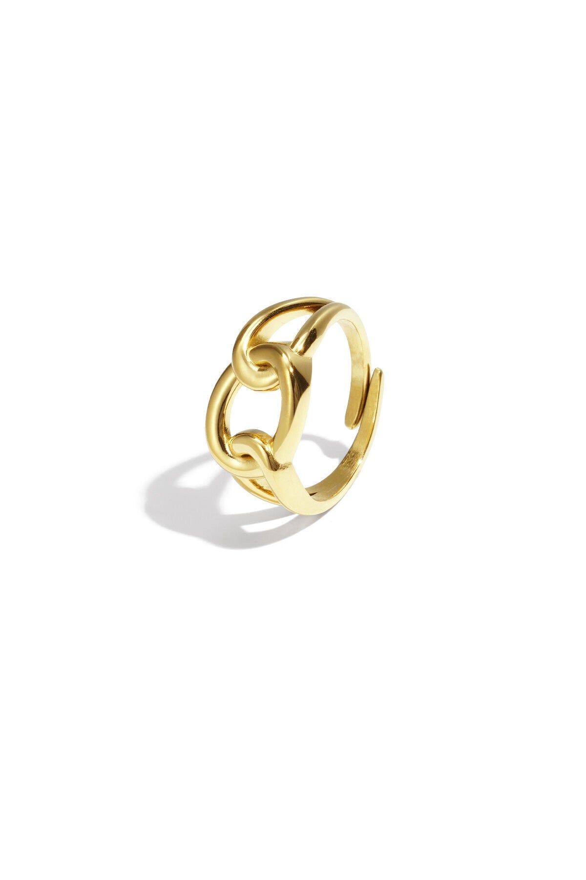 Interlinked ring - goud