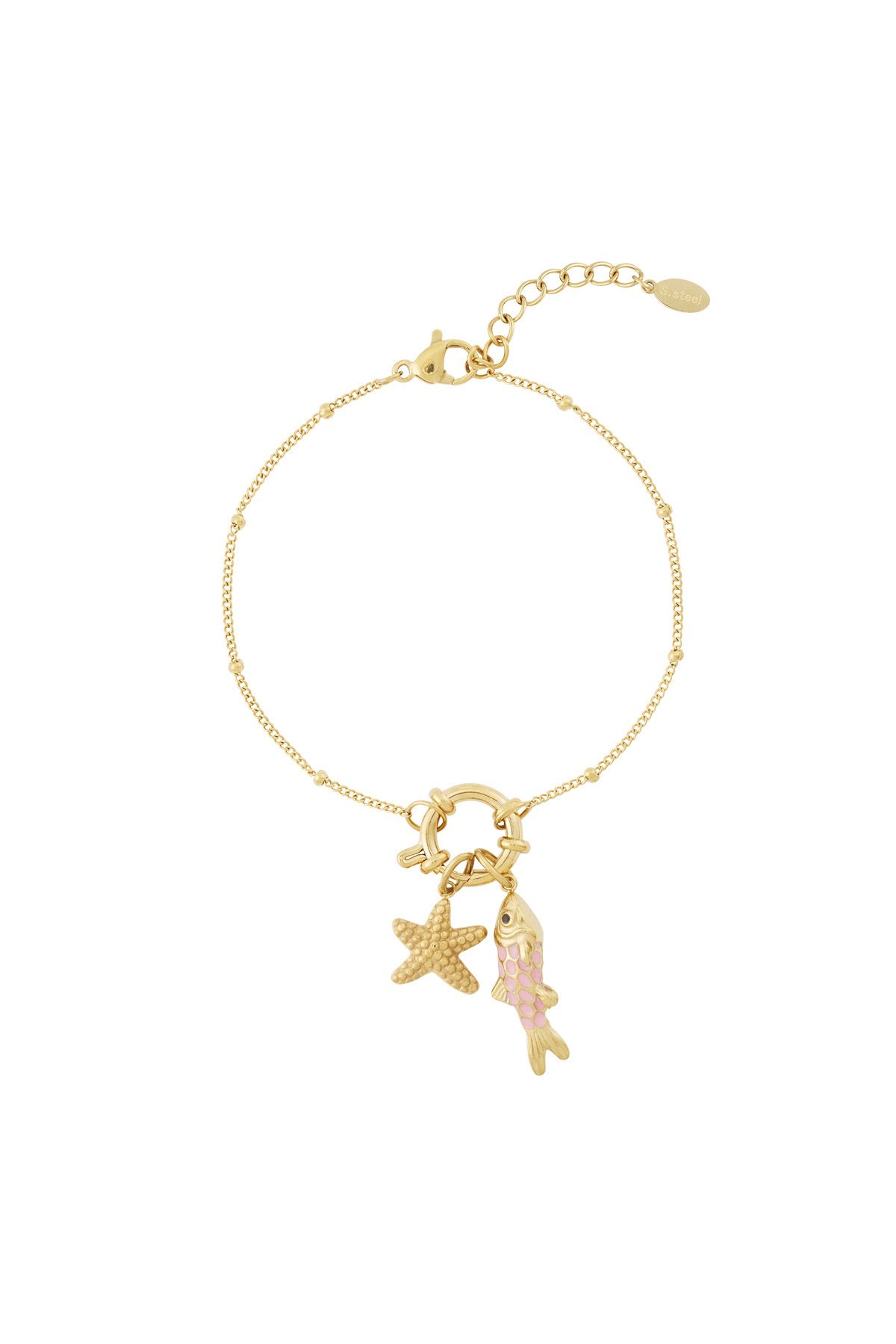 DIY 5 charms armband - goud