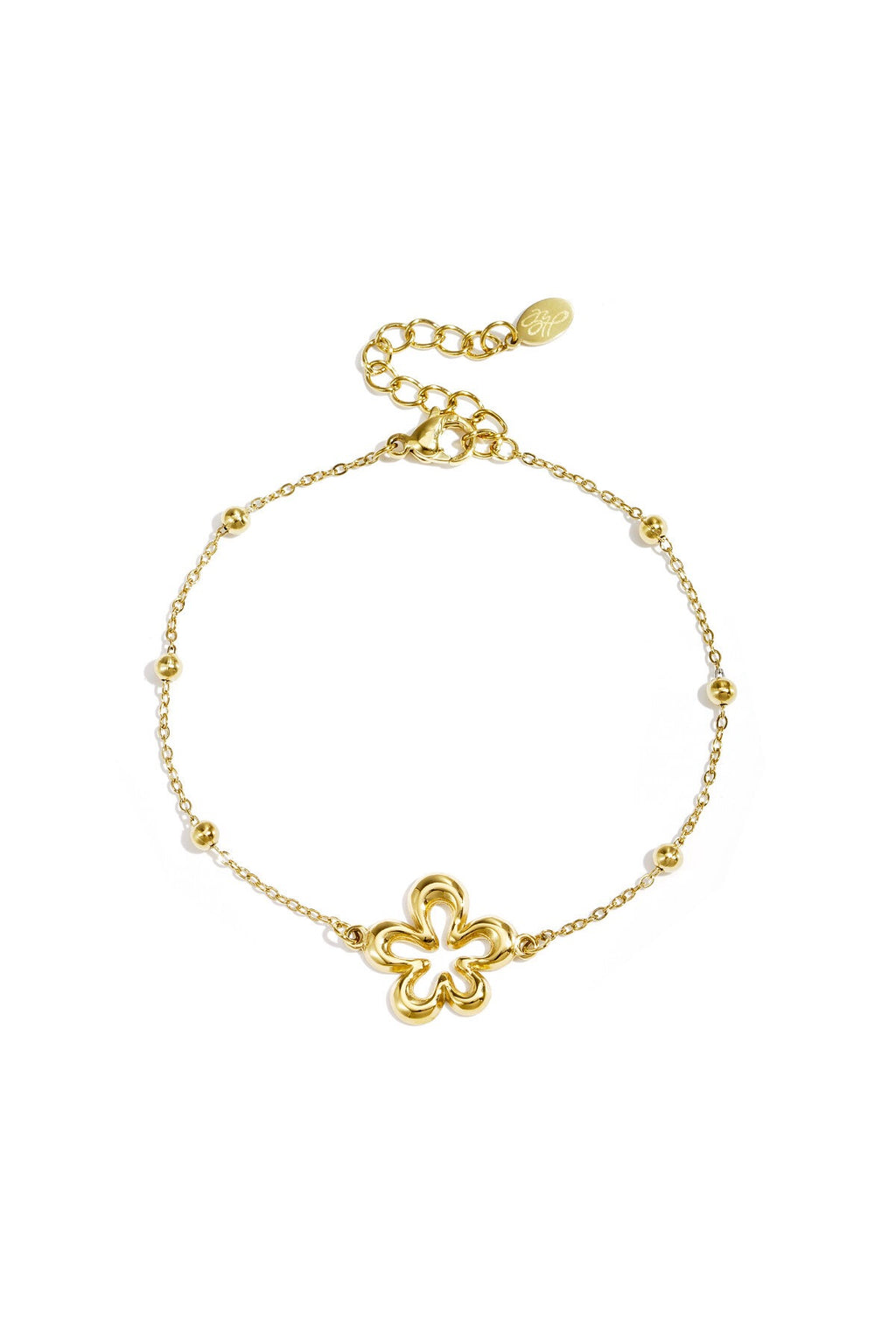 Single flower armband - goud