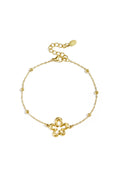 Single flower armband - goud
