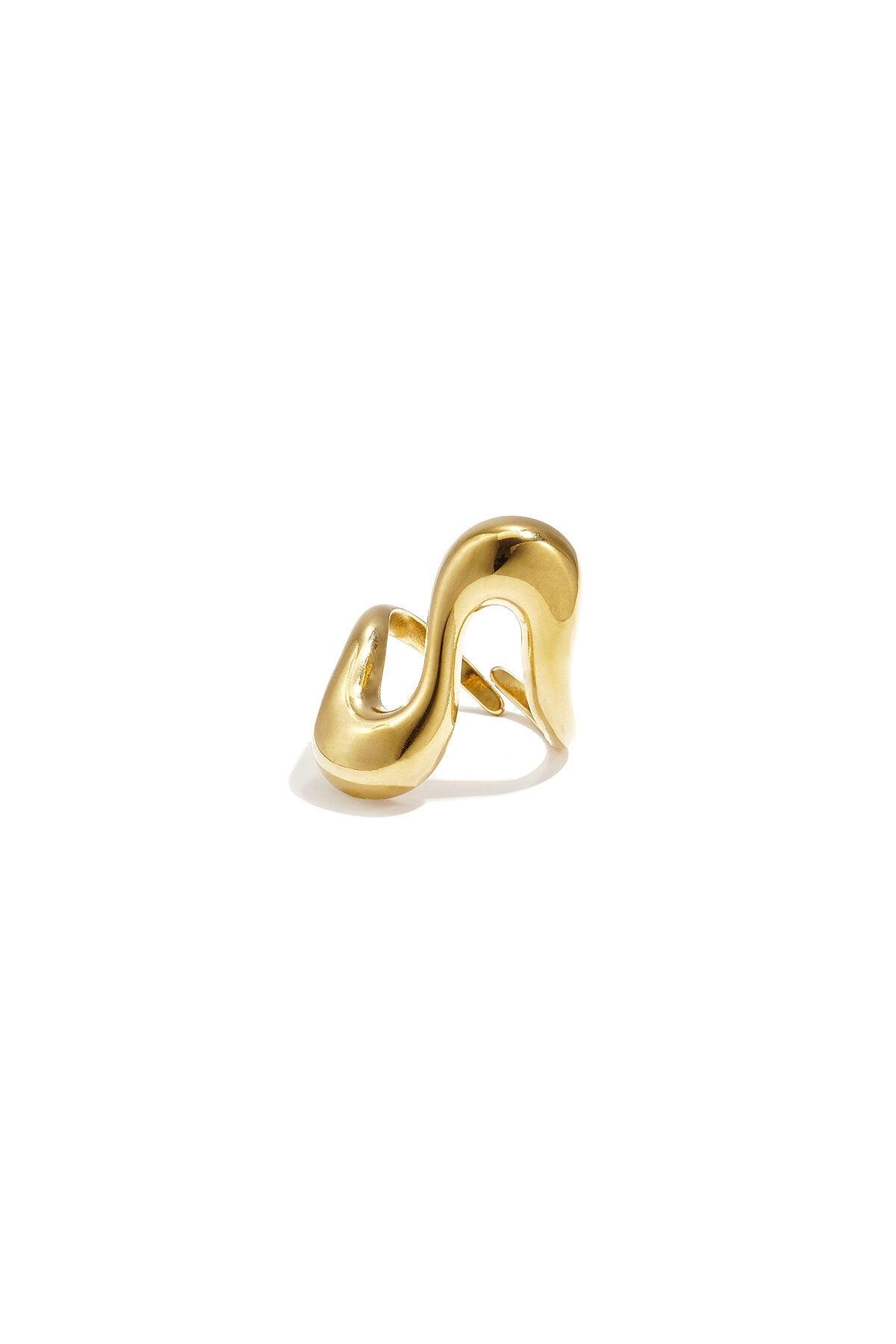 Wavy ring - goud