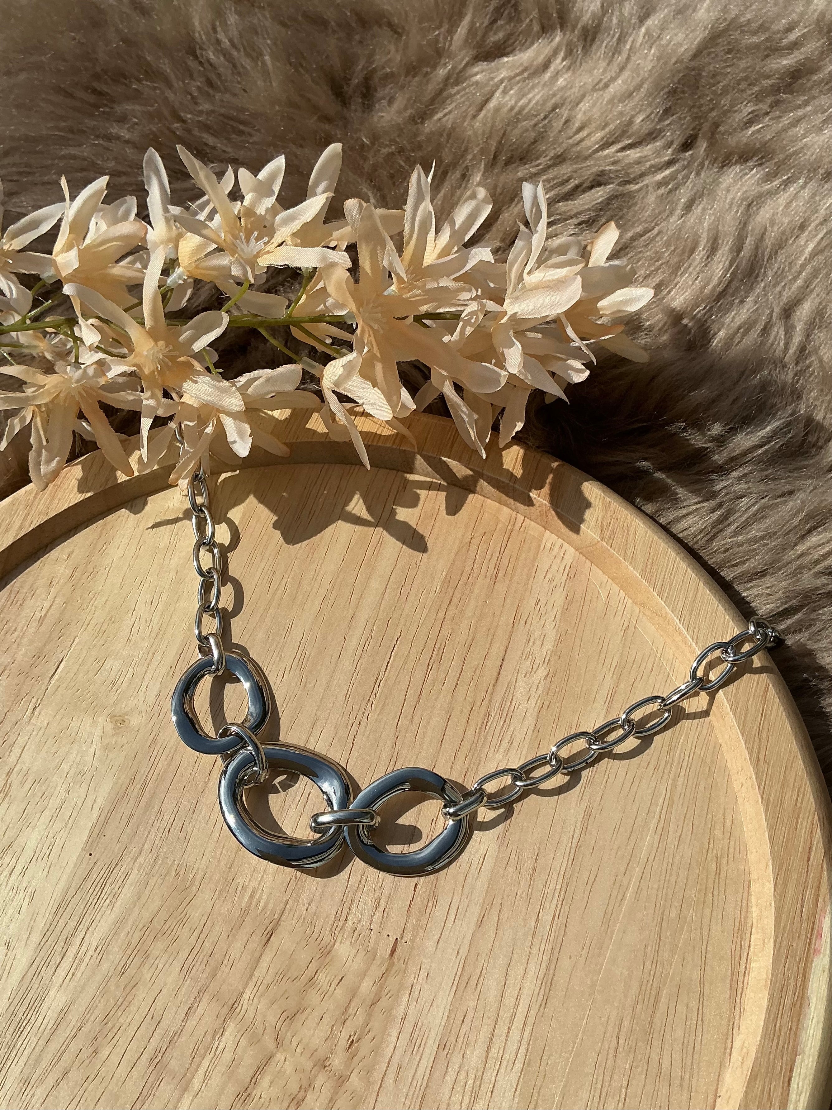 Chunky schakelketting - zilver