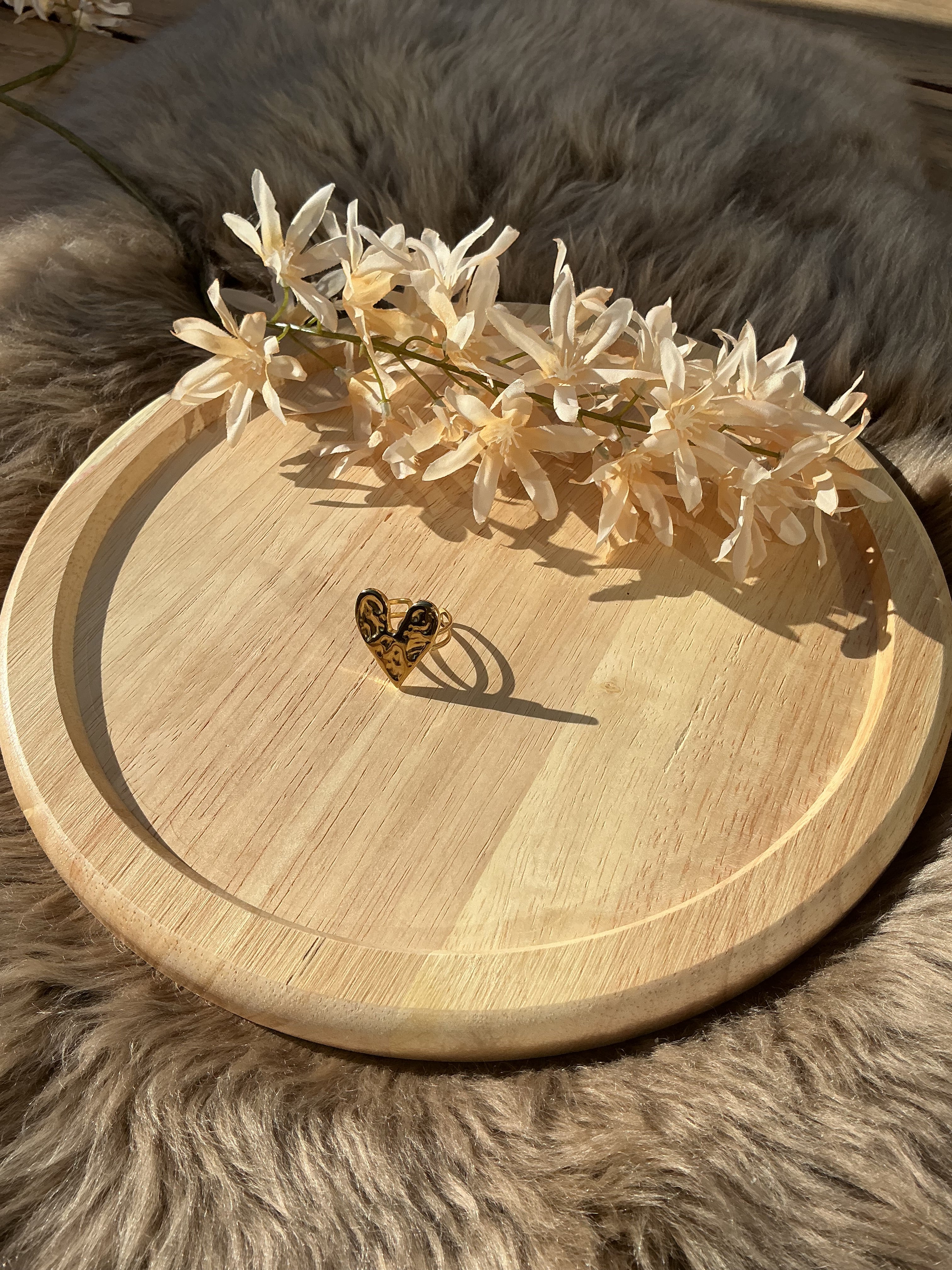 Big heart ring - goud