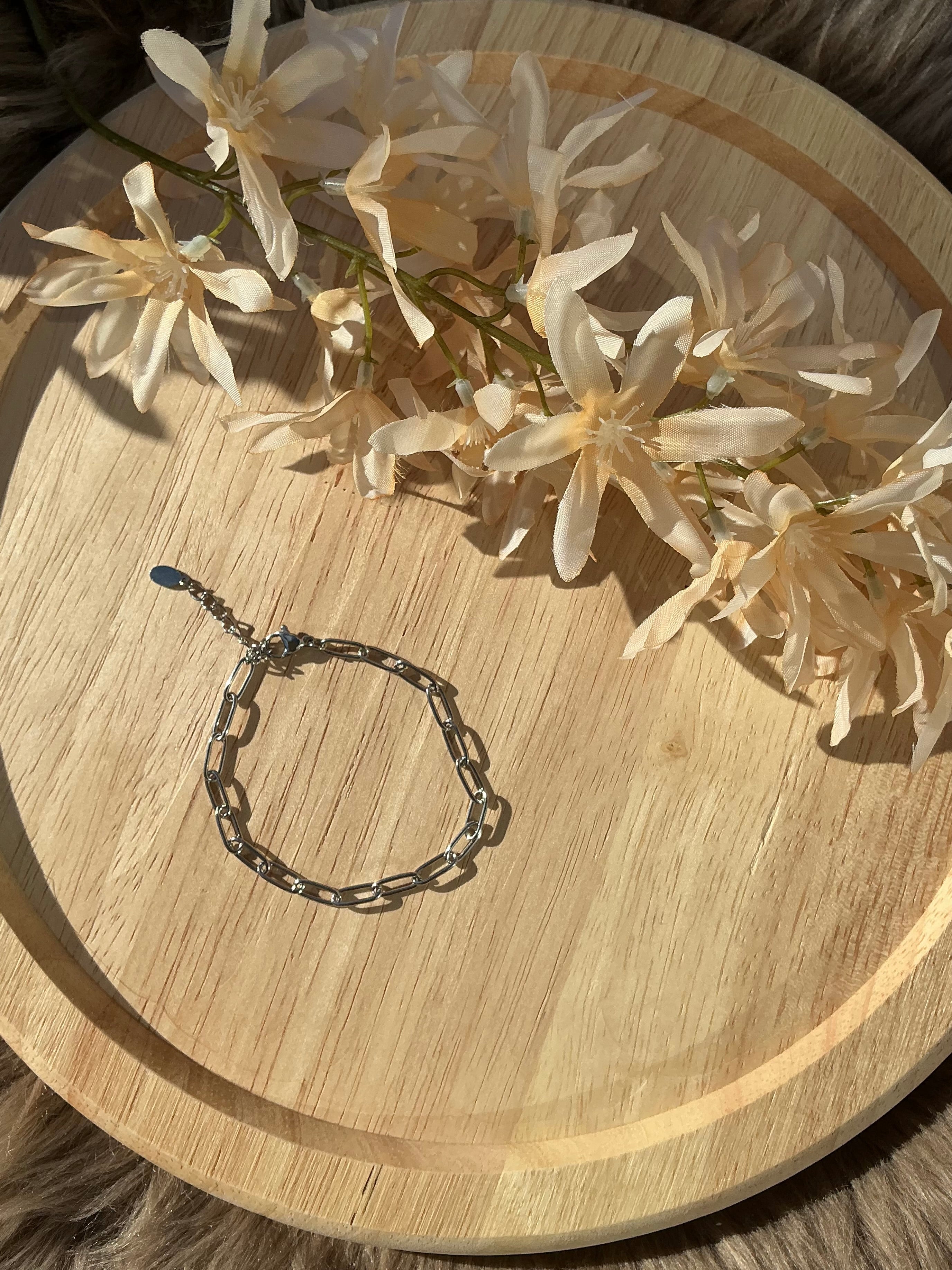 Basic schakelarmband - zilver
