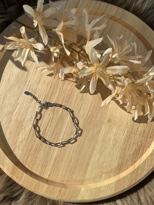 Basic schakelarmband - zilver